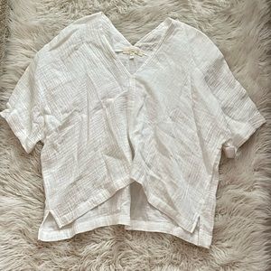 Small White V-Neck Top